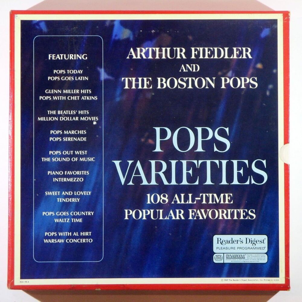 Arthur Fiedler Boston Pops Pops Varieties 108 All-time Favorites LP Vinyl